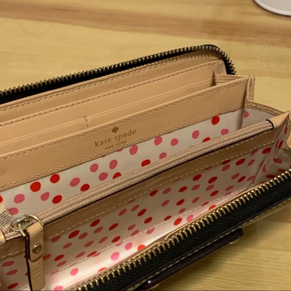 Kate Spade Wellesley Neda Pebbled Black Leather Zip Around Wallet - Picture 9 of 14